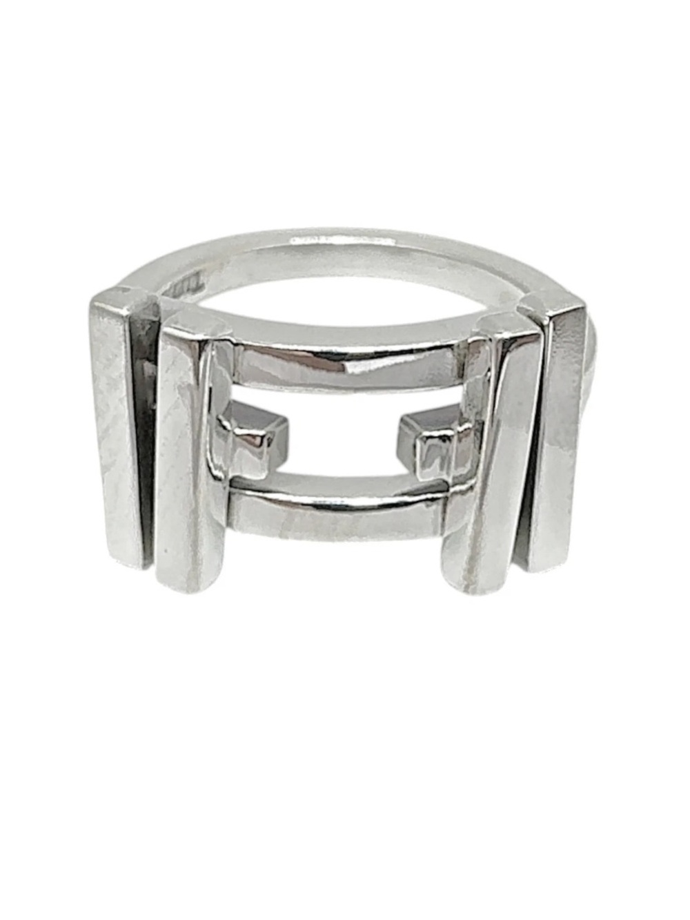 Tiffany & Co Frank Gehry Sterling Silver 925 Axis Ring Size 6, 3.3 dwt